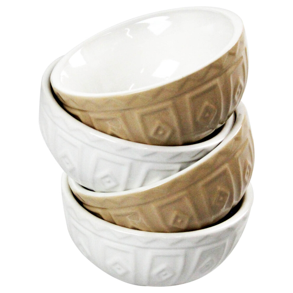 Mason Cash Set of 4 Cane And Cream Food Preparation Bowls Kitchen Food Soup Bowl