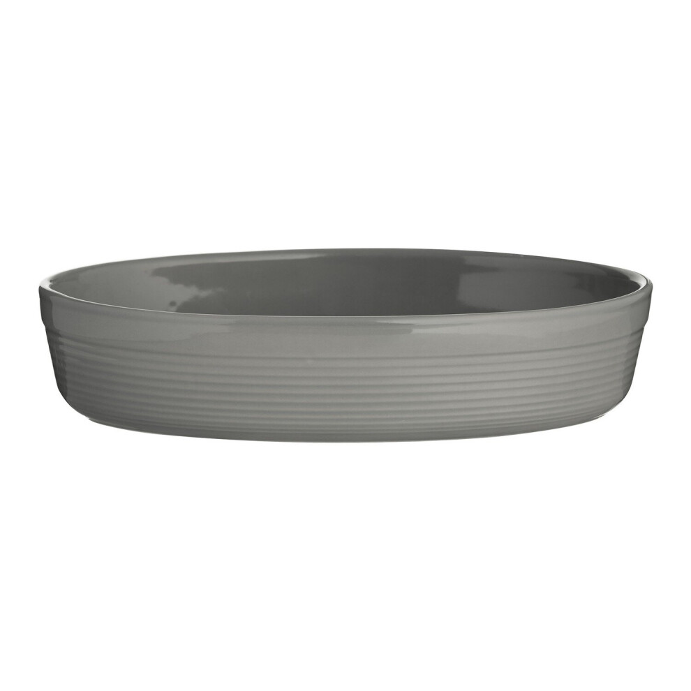 Mason Cash William Mason 28cm Grey Stoneware Oval Roasting Serving Baking Dish