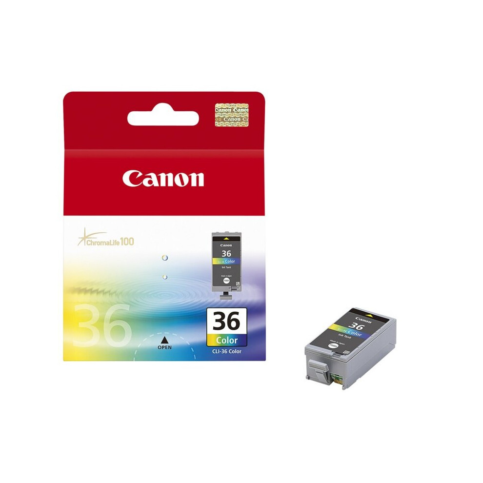 Canon CLI-36 - 1511B001 - 1 x Black,1 x Cyan,1 x Magenta,1 x Yellow - Ink Cartridge - For PIXMA iP100,iP100 Bundle,iP100