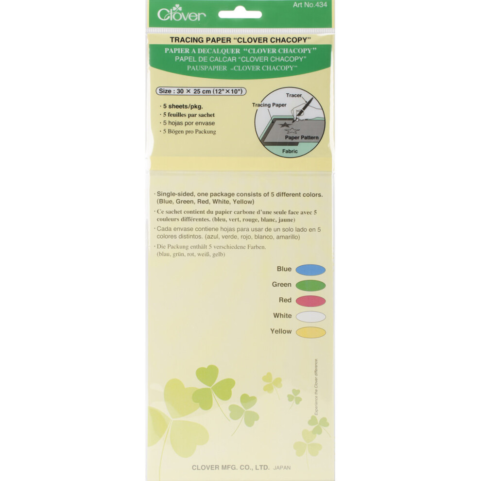 Clover Chacopy Tracing Paper 5/Pkg-12"X10" -434