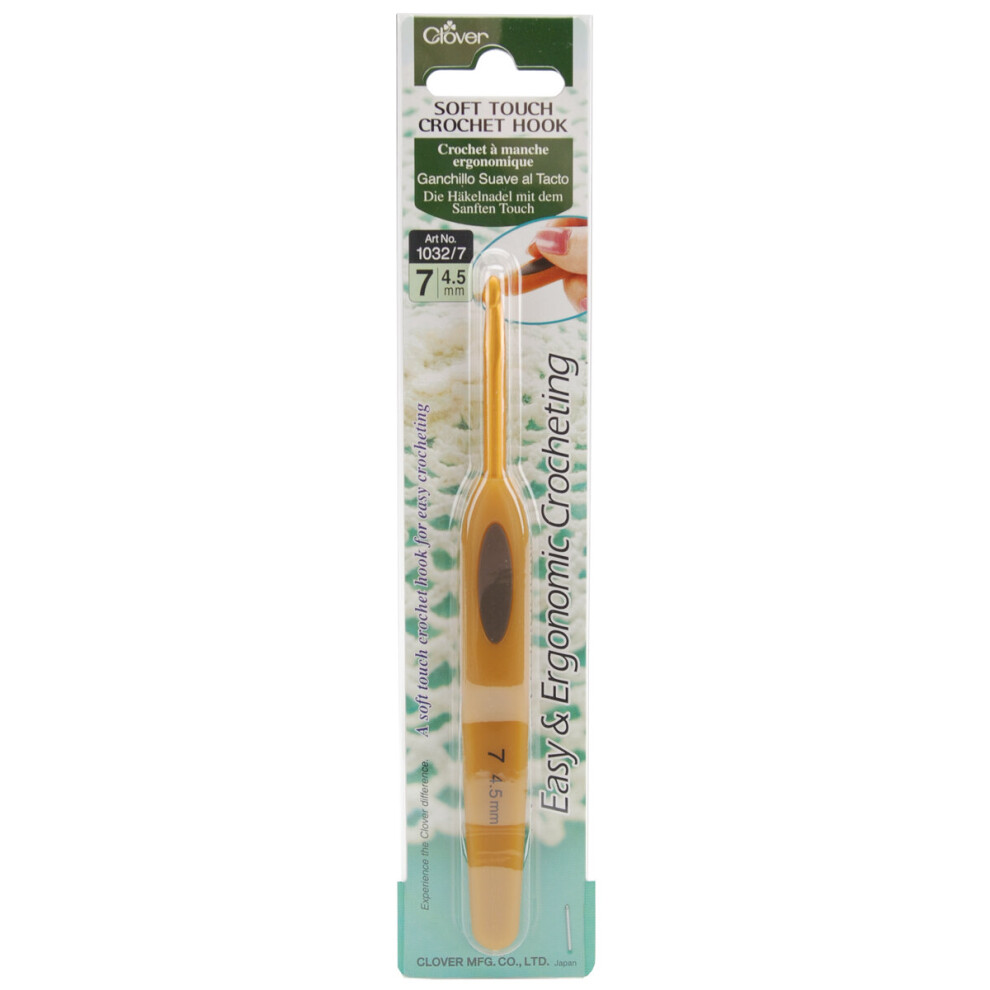 Clover Soft Touch Crochet Hook-Size 7/4.5mm -10327