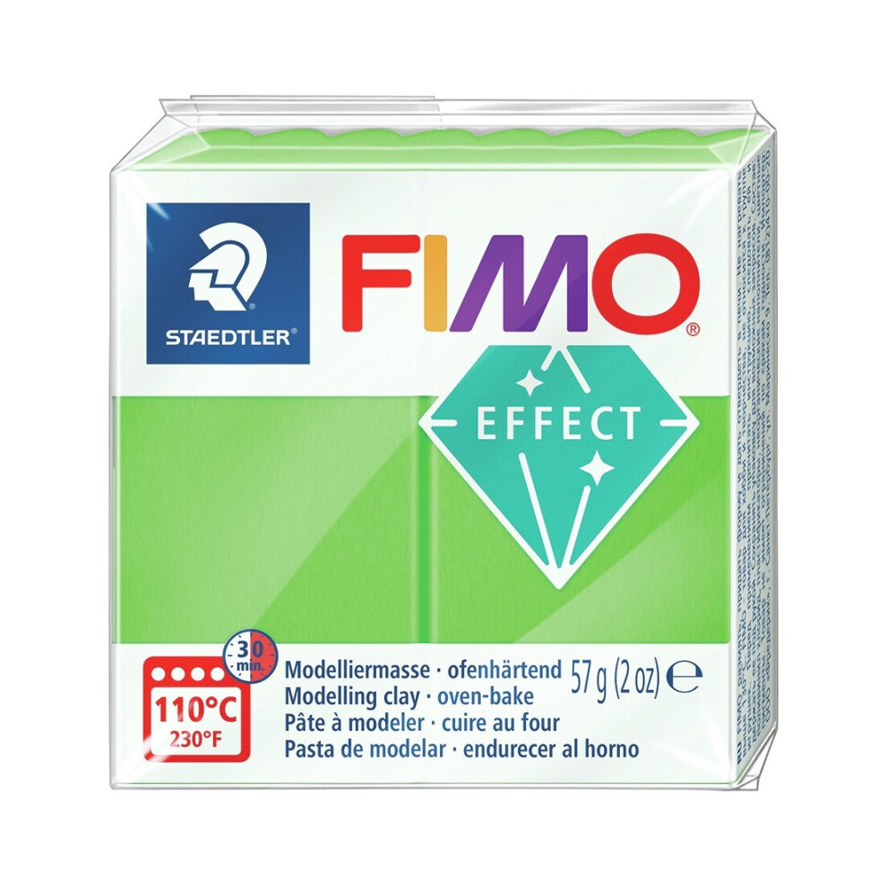Fimo Effect Neon Polymer Clay 2oz-Neon Green -EF8010-501