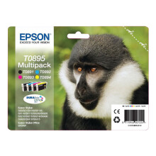 Epson T0895 Black /Cyan/Magenta/Yellow Inkjet Cartridge Pack of 4 C13T08954 EP50722