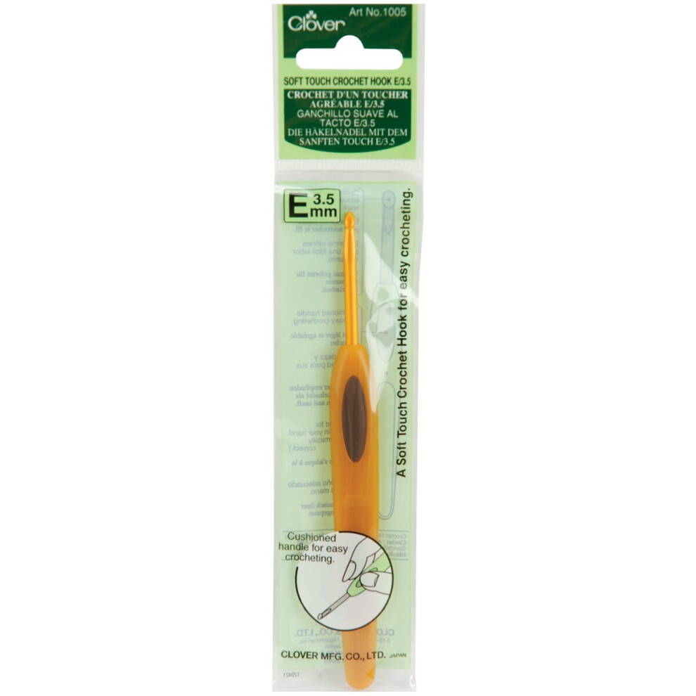 Clover Soft Touch Crochet Hook-Size E4/3.5mm -1005E