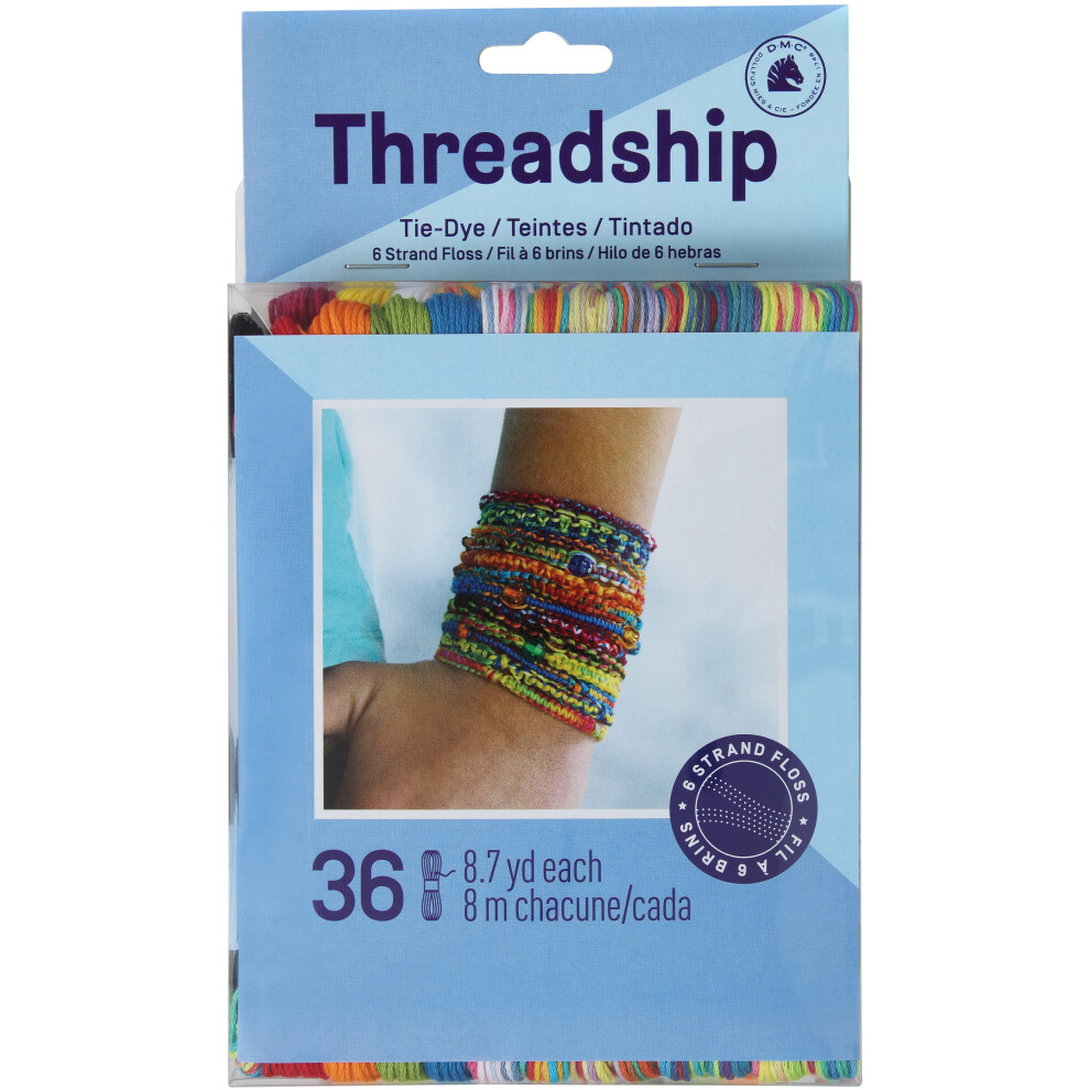 DMC Threadship 6-Strand Floss Pack 8.7yd 24/Pkg-Tie-Dye Effect -PRITIDYE