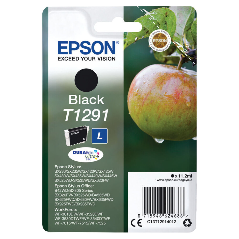 Epson T1291 Black Inkjet Cartridge C13T12914012 EP62468