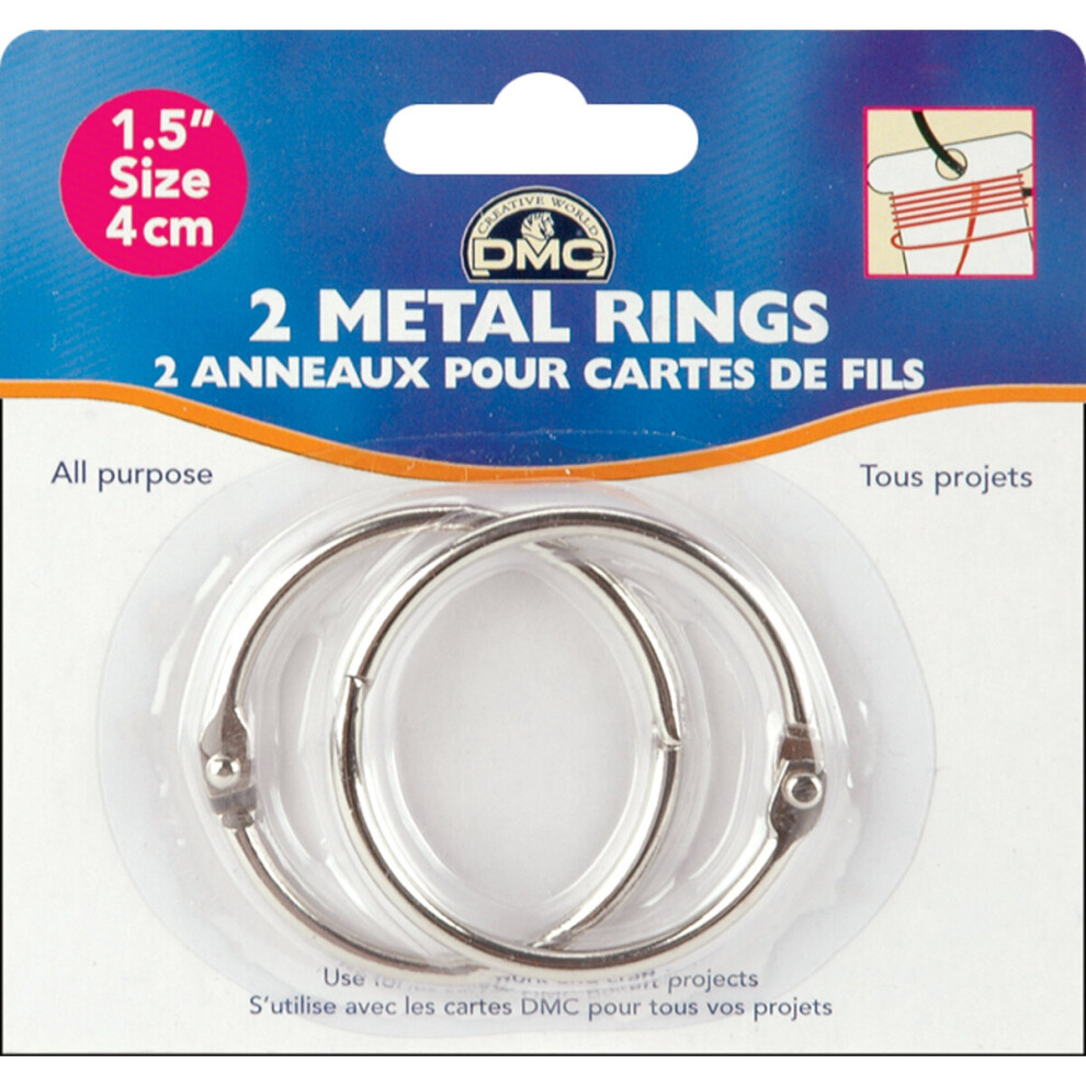 DMC Metal Rings 1.5"-2/Pkg -6109