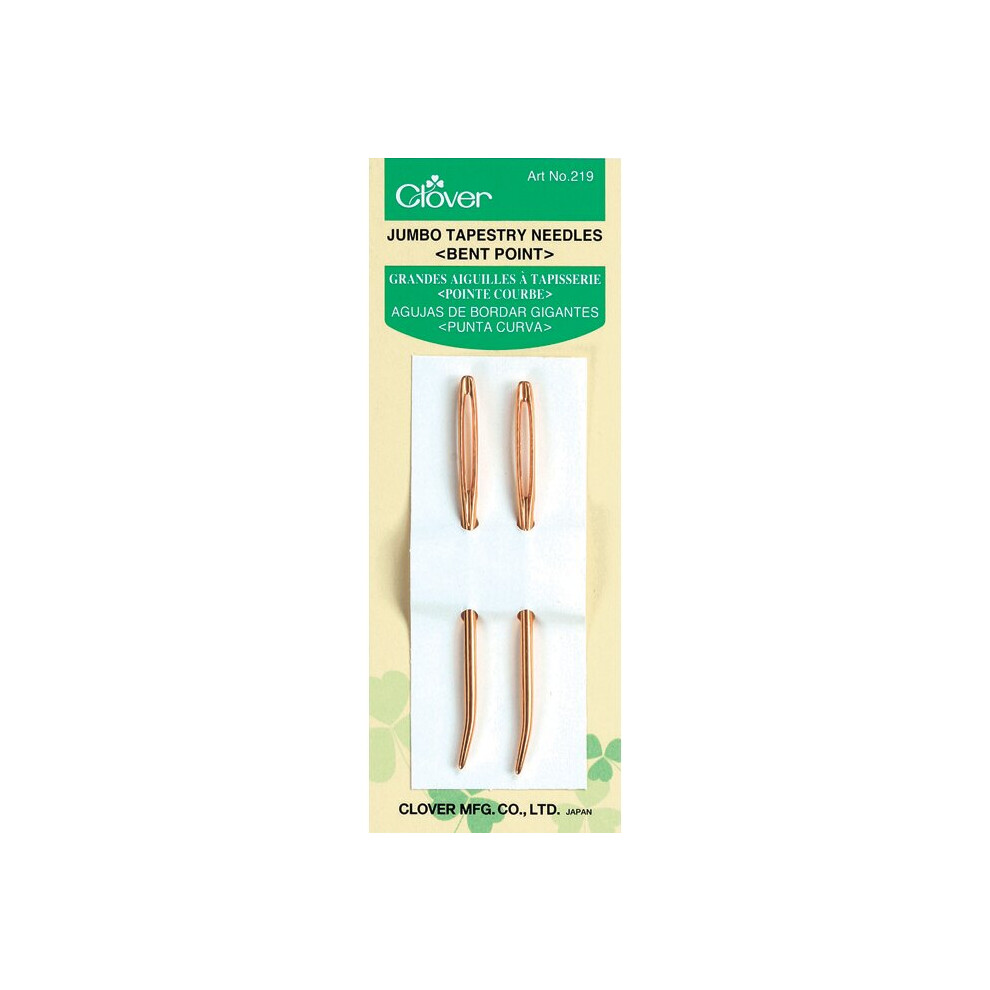 Clover Gold Tapestry Bent Tip Needles-Jumbo 2/Pkg 219