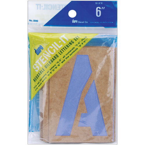 Stencil-It Reusable Lettering Set-6" -3340