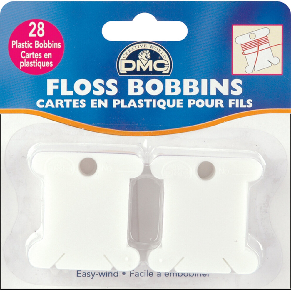 DMC Plastic Floss Bobbins-28/Pkg -6102