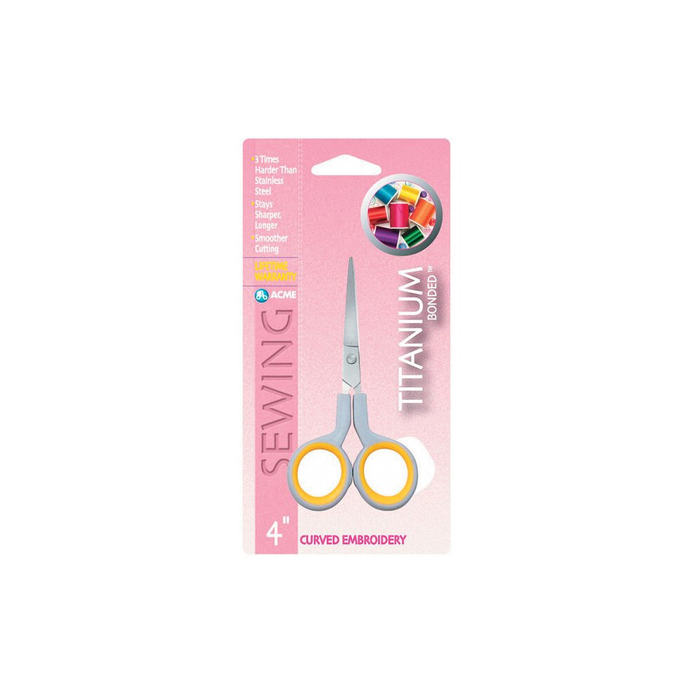 Westcott Titanium Curved Embroidery Scissors 4"-13865