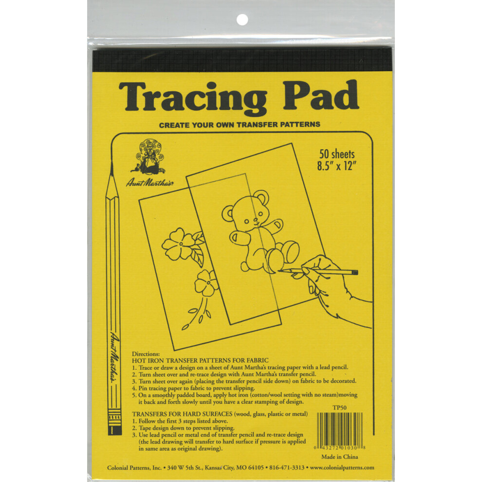 Aunt Martha's Hot Iron Transfer Paper 9"X12" 50/PkgTP50