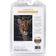 Dimensione Gold Collection in The Shadows Kit di Ricamo a Punto Croce, 5" x 7", 18 Cnt. Aida Nera