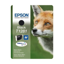 Epson Ink Cartridges, DURABrite" Ultra, T1281, Fox, Singlepack, 1 x 5.9 ml Black, M
