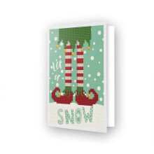 Diamond Dotz Diamond Art Greeting Card Kit 5"X7"-Let It Snow DDG021
