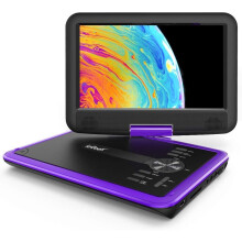 ieGeek 11.5in Portable DVD Player - 5h Battery, USB/SD, Region Free, AV-IN/OUT, Eye-Protective Screen, Purple (HJ8U)