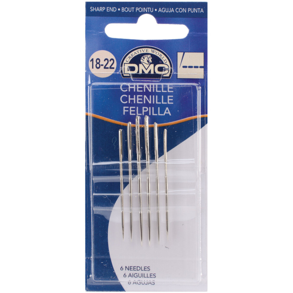 DMC Chenille Hand Needles-Size 18/22 6/Pkg -1768-18/22