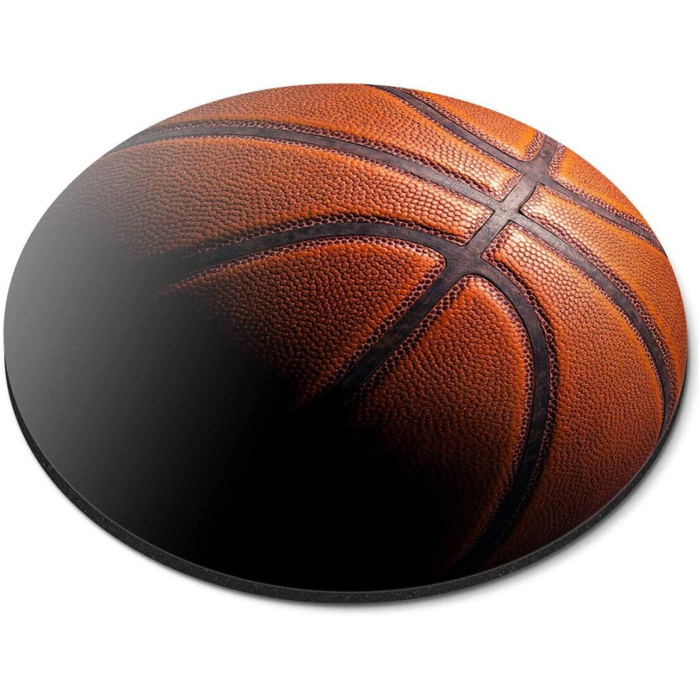 Basketball Sports Ball - Flexible Round 5Mm Rubber Mouse Mat Pad Office Home Novelty Printed Desk Accessory 3083 7626012678315
