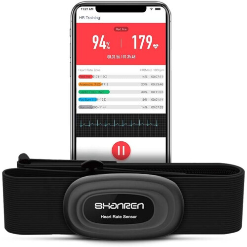 SHANREN Beat 20 HeartRateMonitor ChestStrap, ECG/EKG Rechargeable
