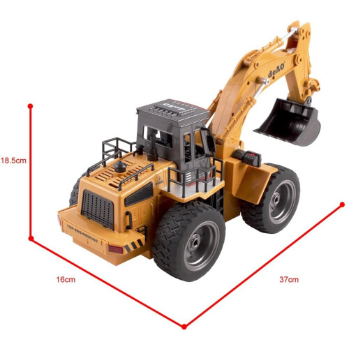 RC Digger Truck 6 Channel Full Functional Excavator Front Loader Remote