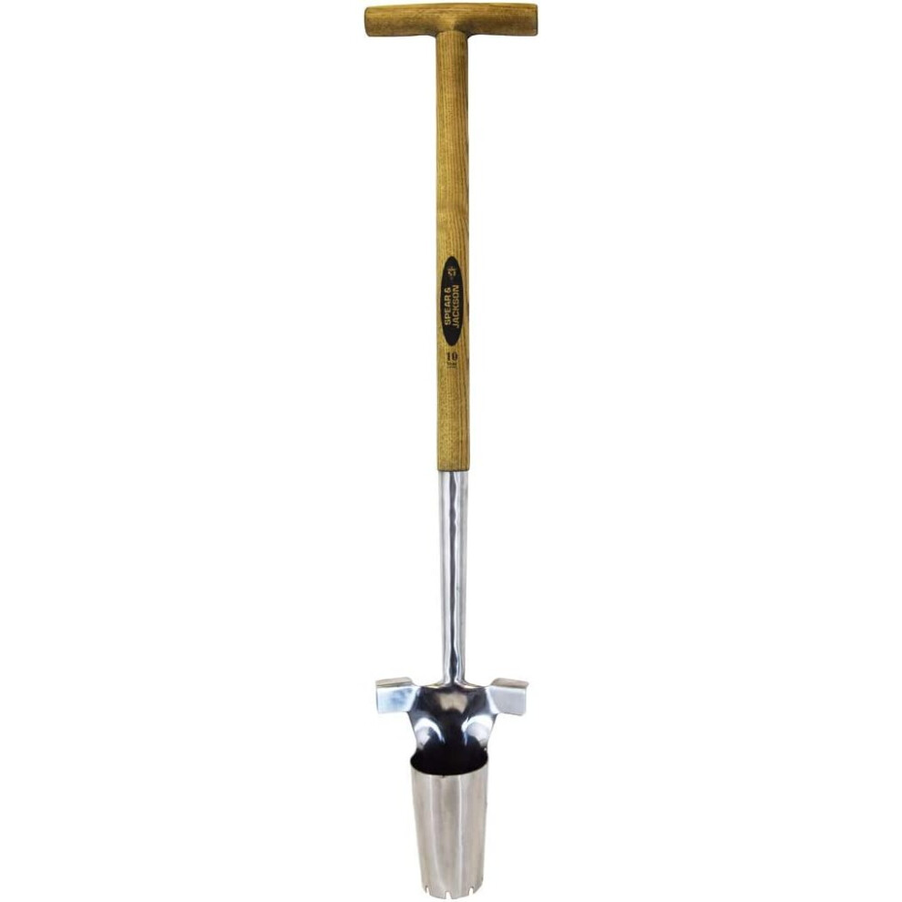 Spear and Jackson 4813BP Traditional Stainless Long Handle Bulb Planter, Brown And Silver, 90.0 mm*1000.0 mm*200.0 mm