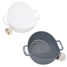 FuPatio Rice Washer Strainer Bowl With Grater - Stainless Steel Colander With Side Drain