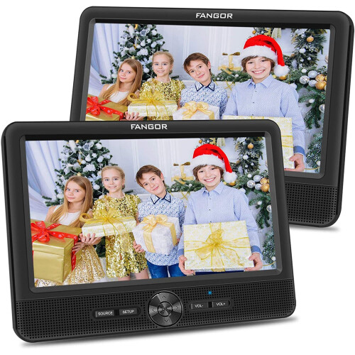 FANGOR 10.1'' Car DVD Player Dual Screen, Headrest Video Player with 5