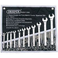 Draper 29545 Metric Combination Spanner Set, 11 Pieces