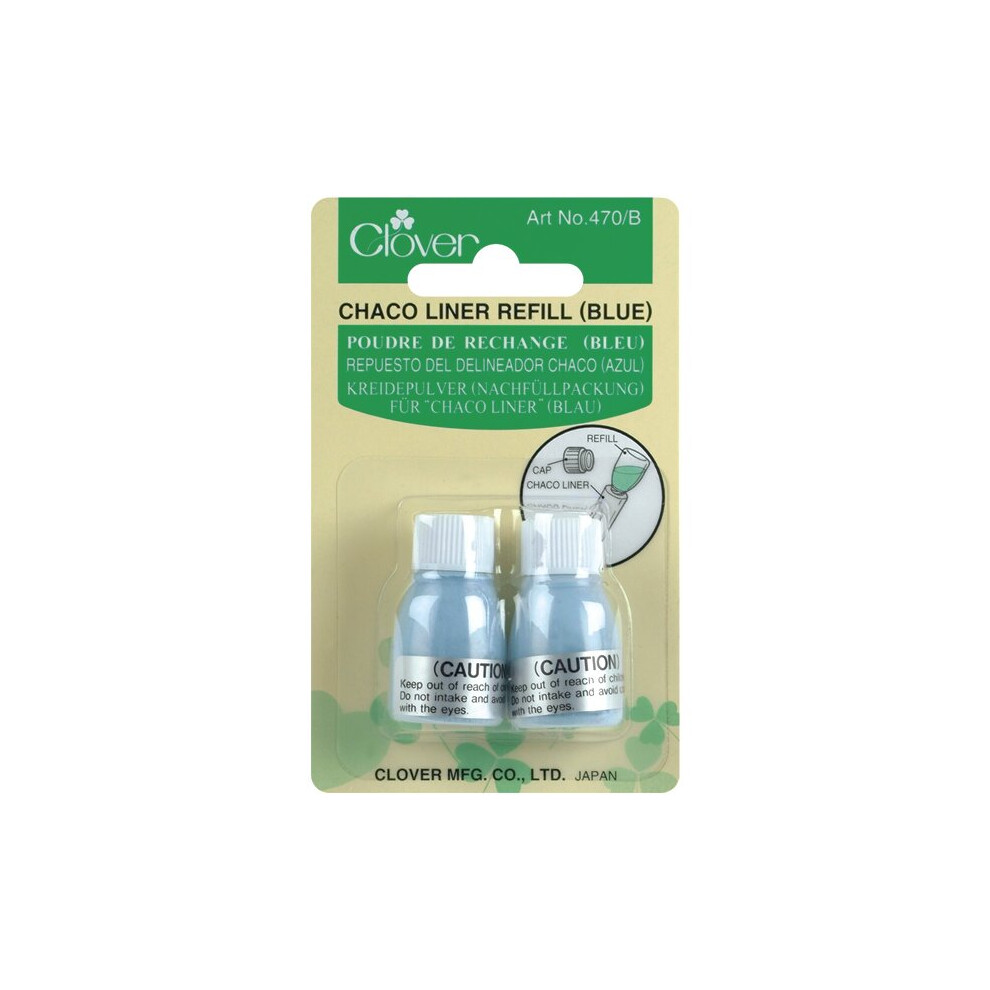 Clover Chaco Liner Refill 2/Pkg-Blue -470-B