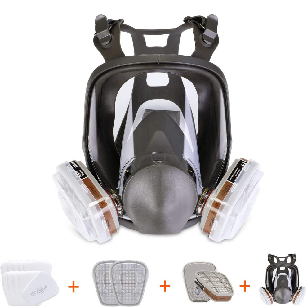 15-in-1 Full Face Respirator Mask Activated Carbon Respirator Masks