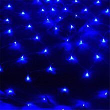 (Blue, UK-3x2m-200LEDs) Net Mesh Christmas Fairy String Lights Xmas Party Outdoor 3M*2M 200LED