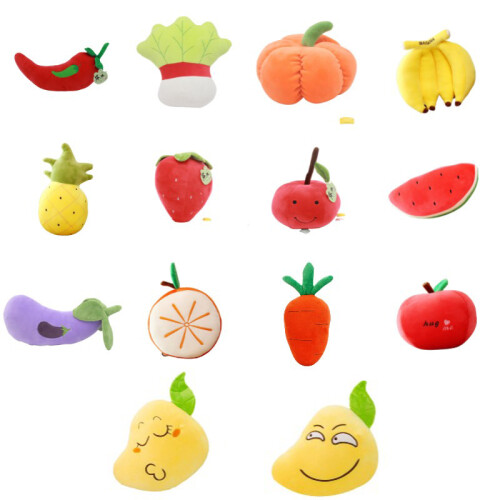 Fruits Vegetables Plush Doll Strawberry Pumpki Simulation Cartoon Toy