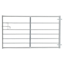(9ft) Silver Galvanised Metal Field Farm Gate Equestrian Entrance Safety Fences 3-12ft