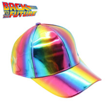 (Multicolor) Back To The Future Cap Hat Marty McFly Baseball Caps Boy Girl PU Adjustable