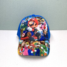 (MarioA) Kids Cartoon Hat Game Super-Mario Pattern Baseball Cap