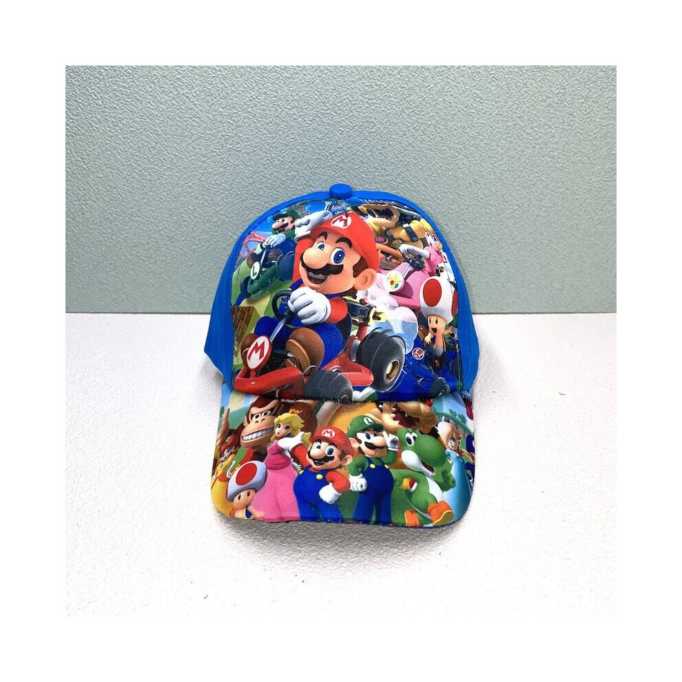 (MarioA) Kids Cartoon Hat Game Super-Mario Pattern Baseball Cap