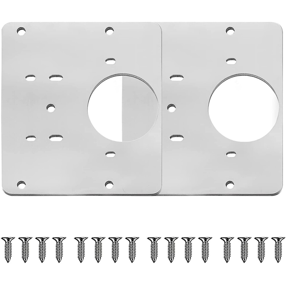 (2 Brackets With Screws) Hinge Repair Plate Stainless Steel Kitchen Cabinet Cupboard Door Fixing Bracket 5060063957142