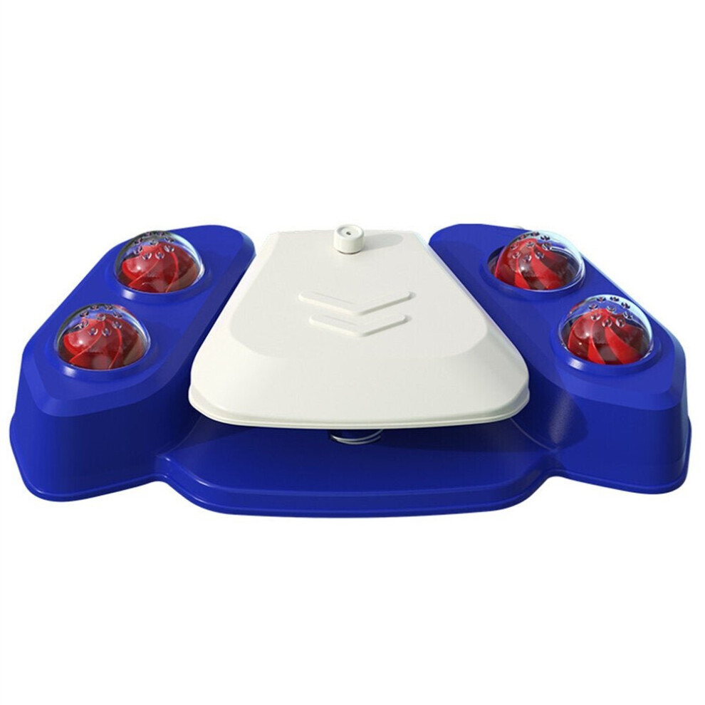 (Blue) Dog Foot Pedal Type Autoxic Water Feeder 4 Sprinkler Holes Multifunctional Outdoor Supplies Improve Dog's IQ Relieve An*iety
