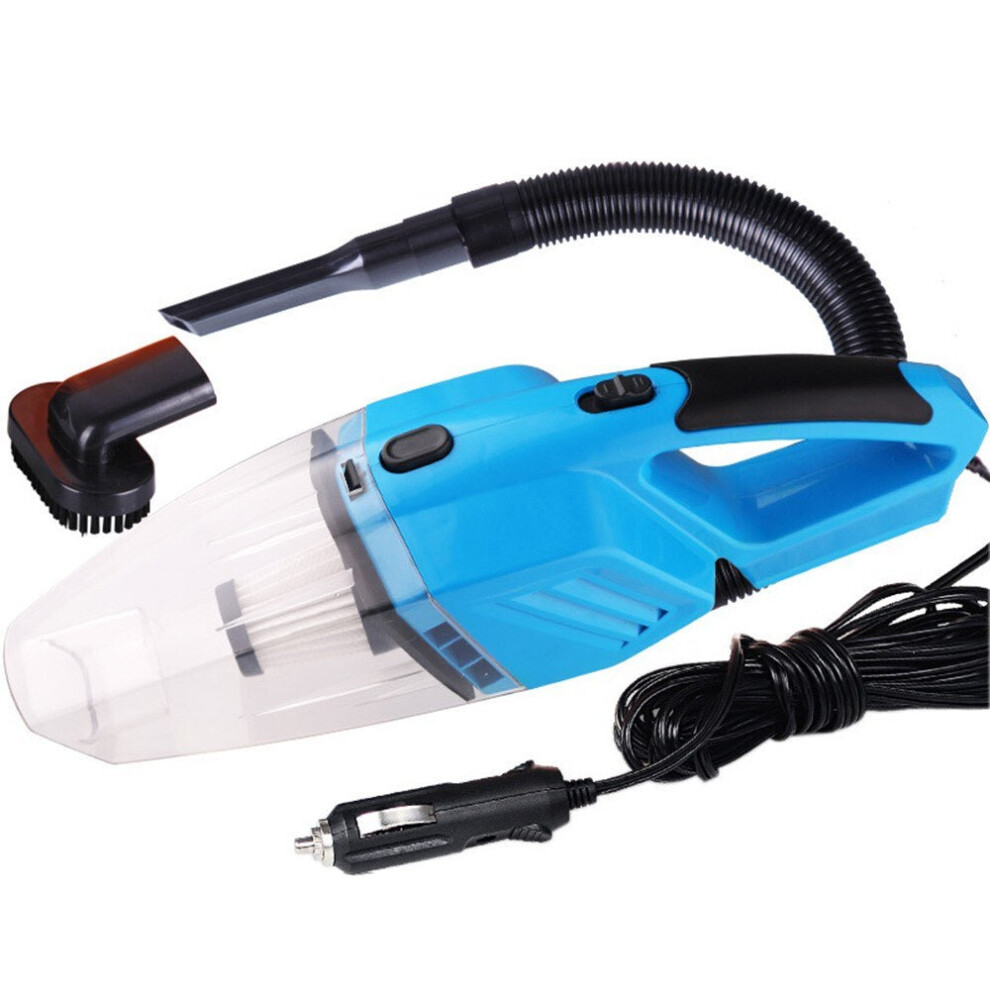 (Blue) Portable 120W Car Vacuum Cleaner Household Handheld Perfect Accessories Kit Blue 3654657579722