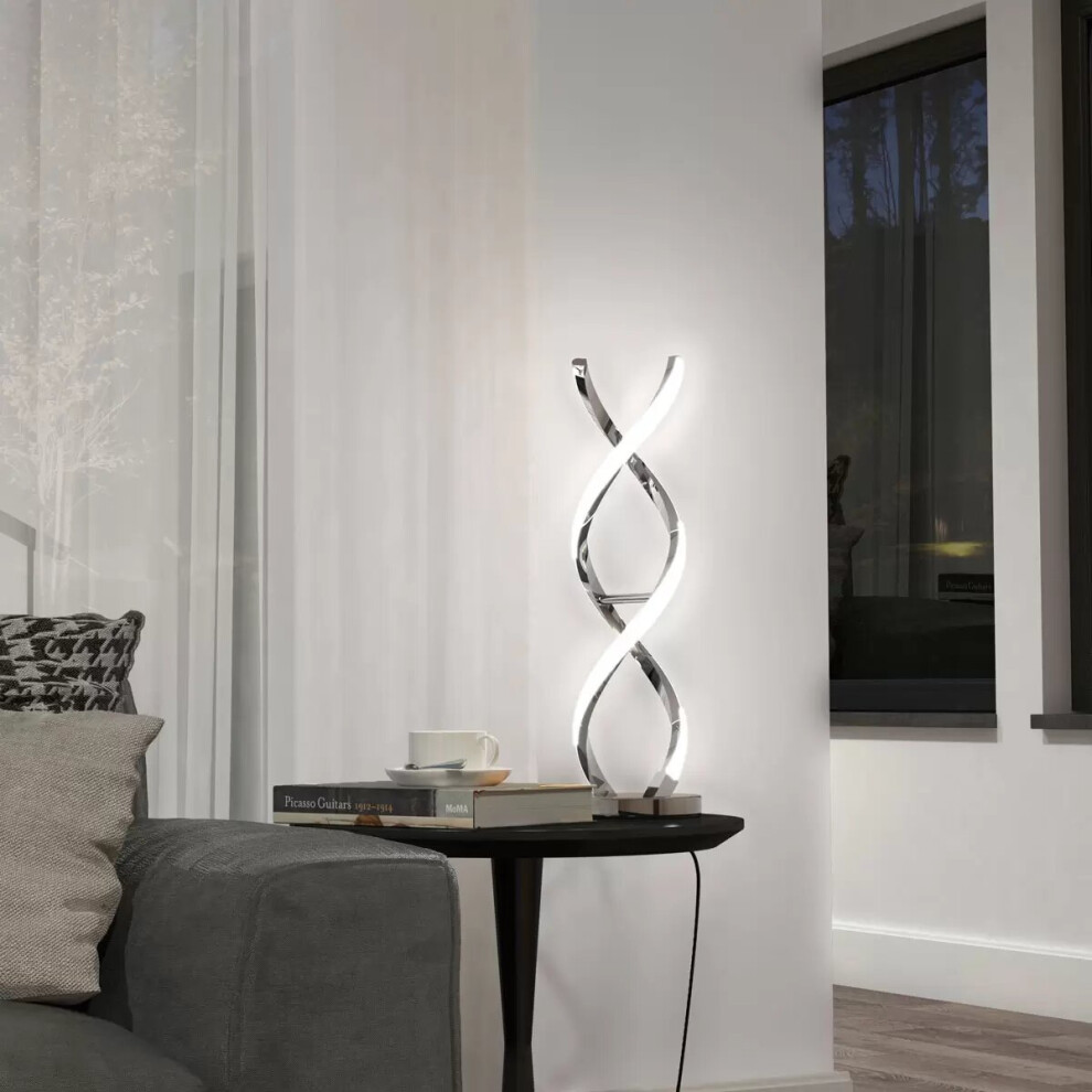 Artika LED Table Lamp Swirl In Chrome