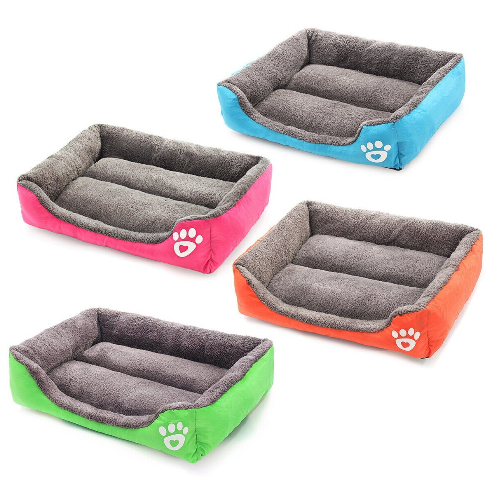 (Blue) Large Pet Bed Cushion Fabric Pet Bed with Anti-biting Prevent Scratching Wear-resisting Design for Cat, Dog