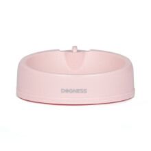(Pink) Travel Dual Purpose Feeding Bowl 1L Water Dispenser Foodgrade Material Autoxic Water Refill Pet Feeder with Built-in Filter Elements