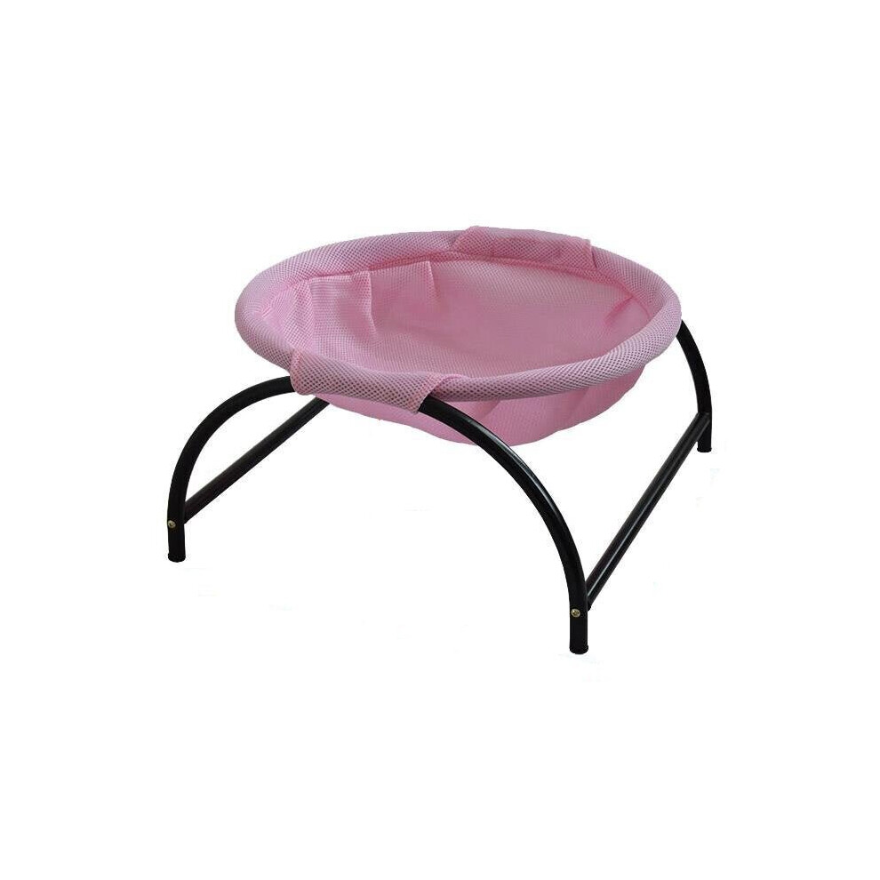 (Pink) Pet Bed Cat Dog Kennel Detachable Washable Hammock Comfortable Breathable Pet Kennel