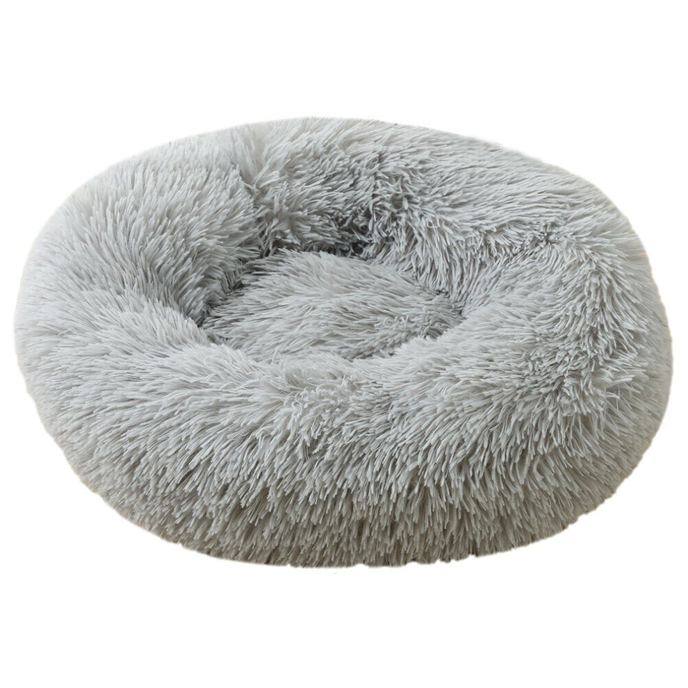 (Light Grey, 70*20cm) Pet Bed Winter Warm Sleeping Bed for dogs Kennel Dog Round Cat Long Plush Puppy Cushion Mat Portable Pet Supplies