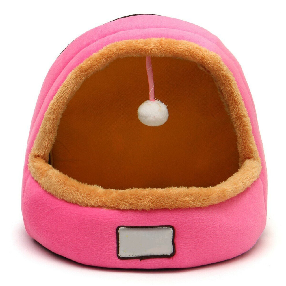 (Pink) Foldable Kennel Dog Bed For Dogs Cats Animals Pet House Tent All Seasons Washable Cushion