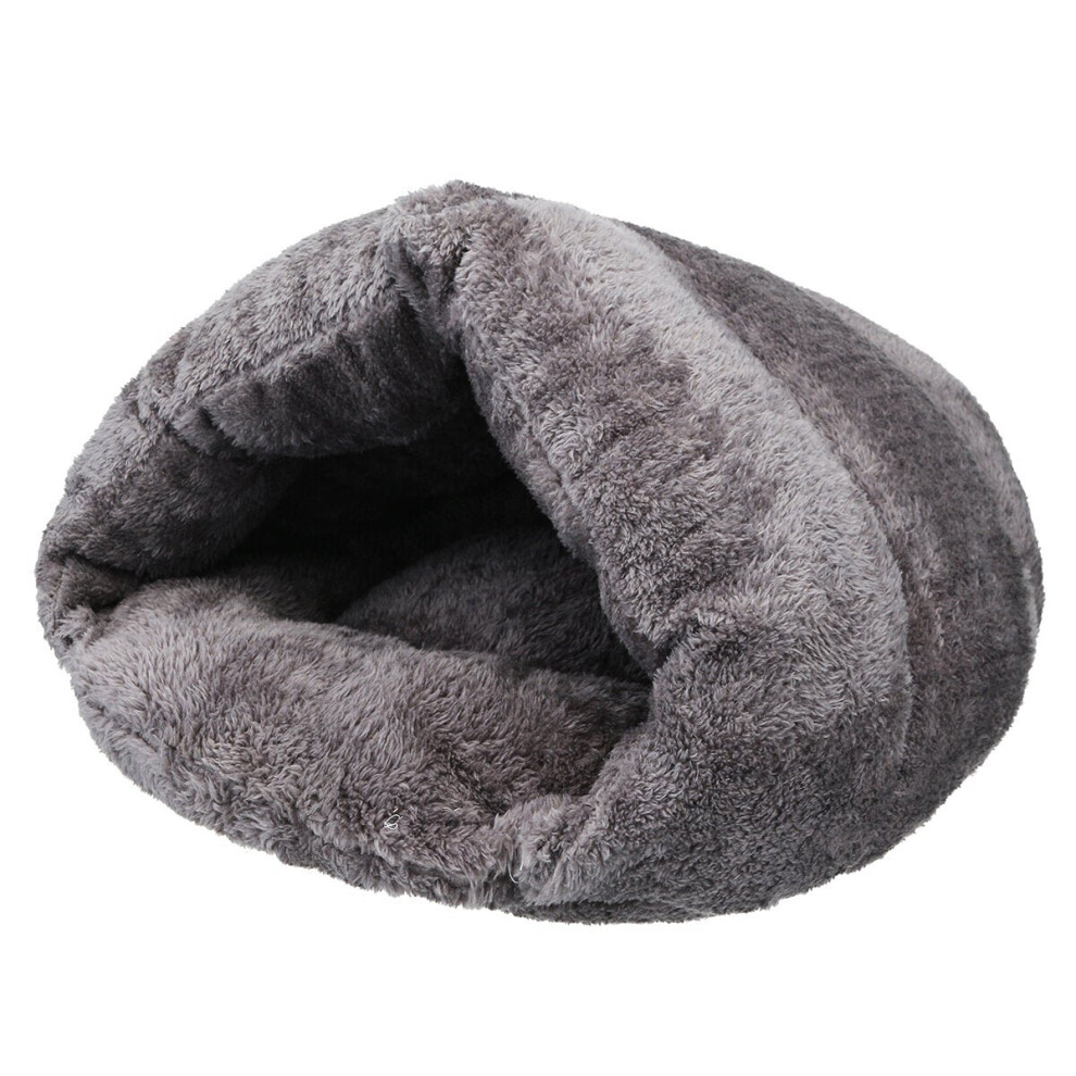 (Type D) Pet Bed Puppy Cushion House Cave Cat Sleep Bag Soft Warm Kennel Mat Blanket