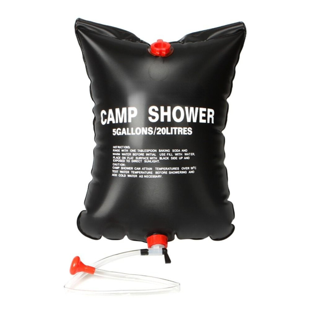 (20L) Outdoor Shower Bathing Bag Portable Solar Heated Traveling Hiking Climbing Pet Cleaning