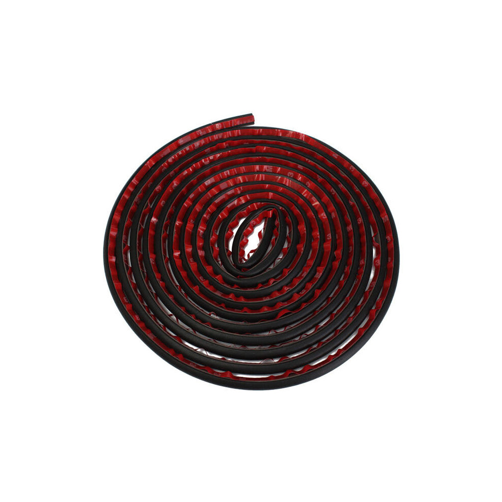 5M Small D Shape Car Truck Motor Door Hollow Rubber Seal Weather Strip 10X7.5mm Black 3654659444356