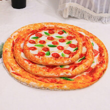 (L, Type A) Fried Eggs Bacon Chinese Cabbage Pattern Pet Mat Round Cat Puppy Bed Blanket Dog Mat Pet Cat Sleeping Beds Nest