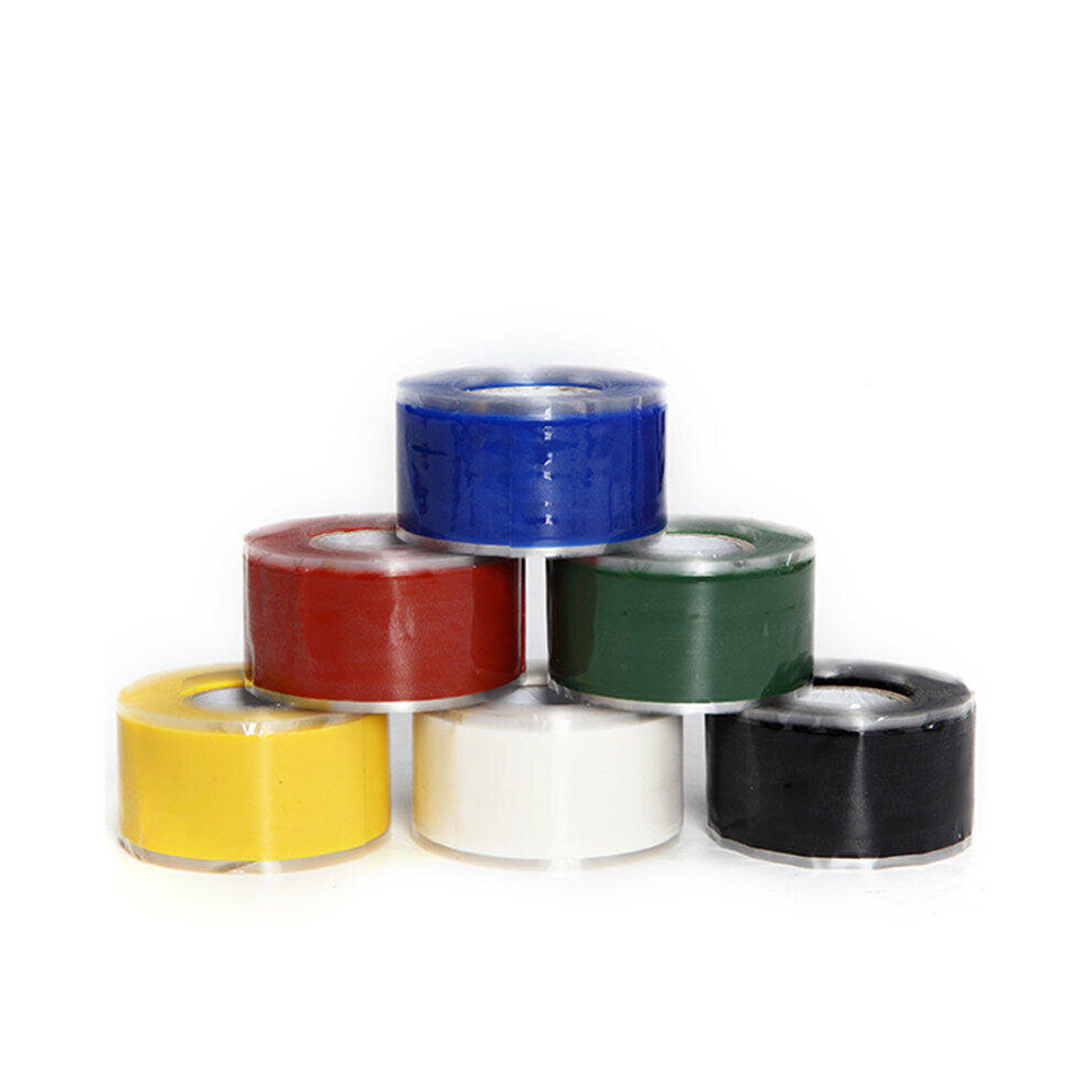 (White) 10 Feet Colourful Silicone Waterproof Insulation Tape Adhesive Tape